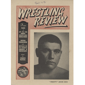 WRESTLING FLYER 1966 (FAIRFIELD HALL, CROYDON) - INCLUDING STEVE LOGAN & MICK MCMANUS