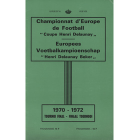 EUROPEAN FOOTBALL CHAMPIONSHIPS 1972 TOURNAMENT PROGRAMME