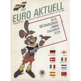WEST GERMANY V ITALY 1988 (EUROPEAN CHAMPIONSHIPS) FOOTBALL PROGRAMME