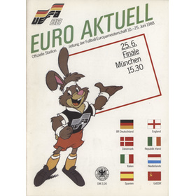 RUSSIA V NETHERLANDS 1988 (EUROPEAN CHAMPIONSHIPS FINAL) FOOTBALL PROGRAMME