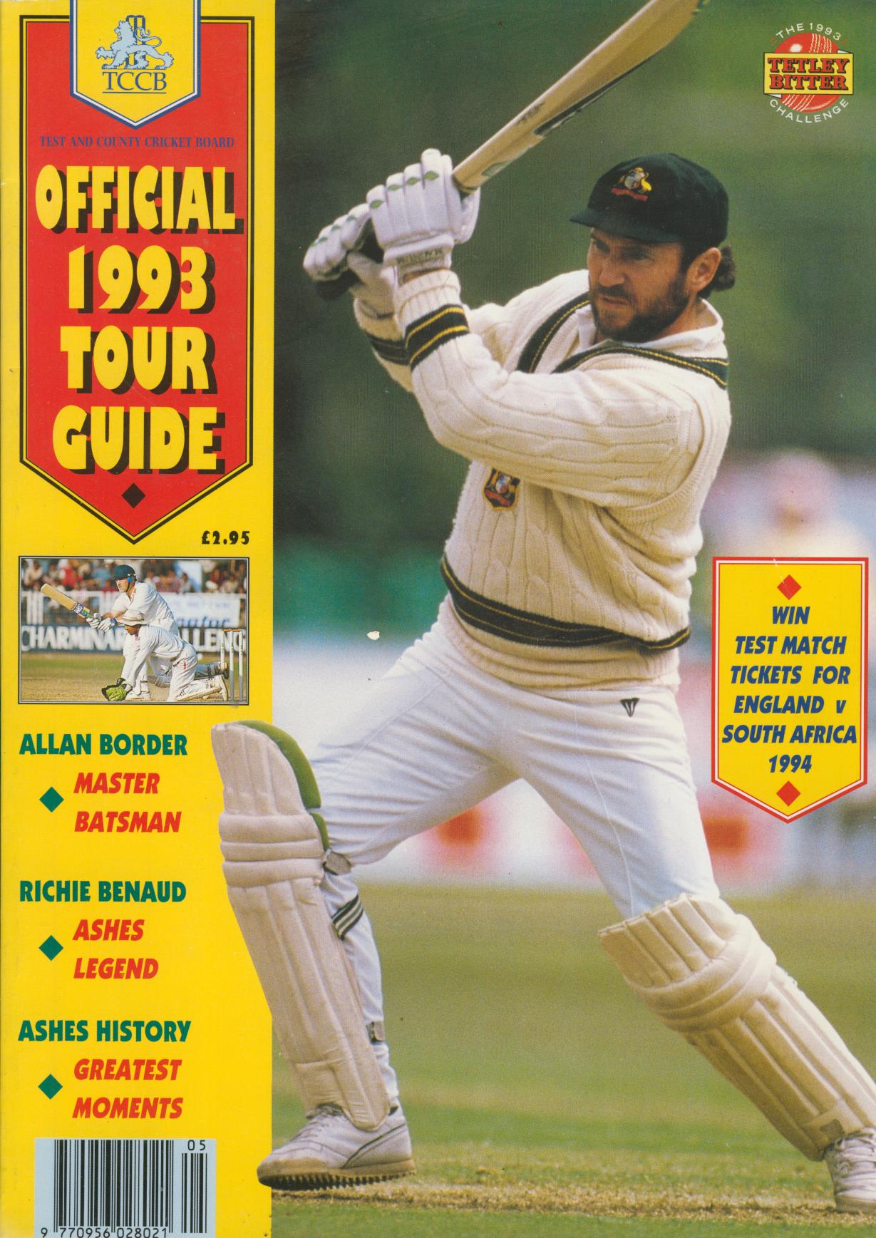 OFFICIAL 1993 CRICKET TOUR GUIDE AUSTRALIA IN ENGLAND england v