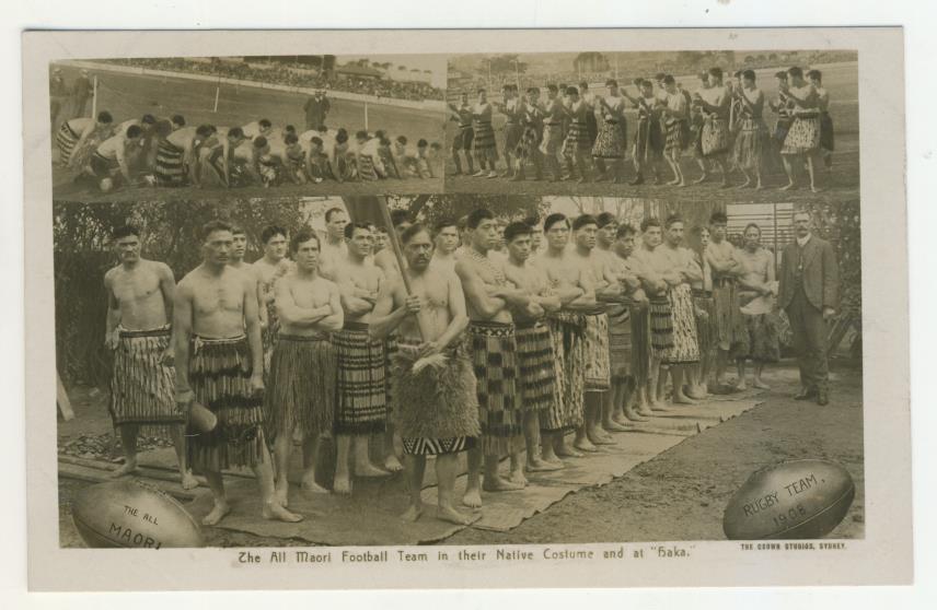 NEW ZEALAND MAORI RUGBY LEAGUE TOUR TO AUSTRALIA 1908 POSTCARD