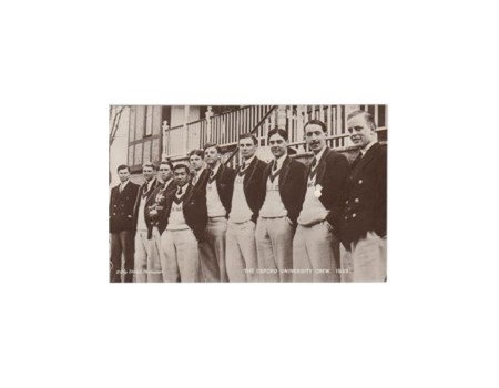 OXFORD UNIVERSITY CREW 1933 ROWING POSTCARD