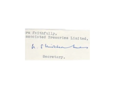 NORMAN MITCHELL-INNES CRICKET AUTOGRAPH