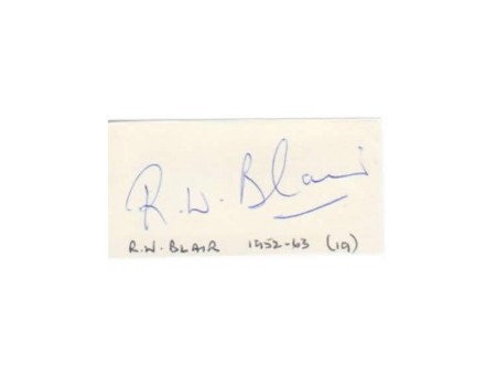 BOB BLAIR CRICKET AUTOGRAPH