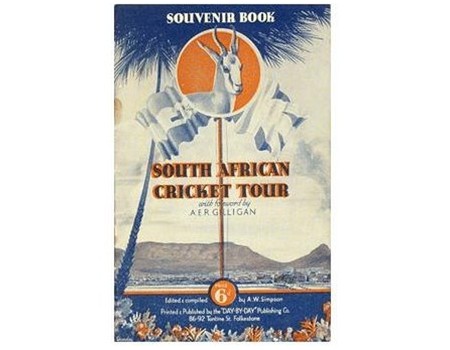 SOUTH AFRICAN CRICKET TOUR OF ENGLAND 1935 SIGNED BROCHURE