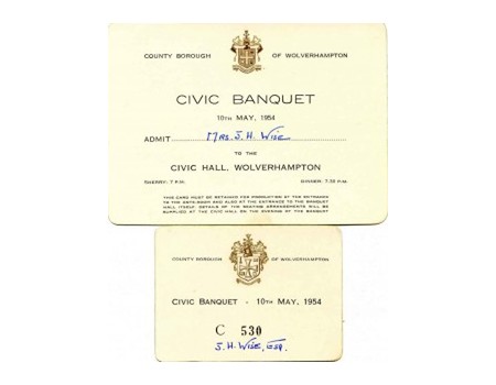 WOLVERHAMPTON WANDERERS 1954 (LEAGUE CHAMPIONS) menu card