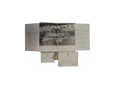 WOLVERHAMPTON WANDERERS CIVIC RECEPTION MENU 1958