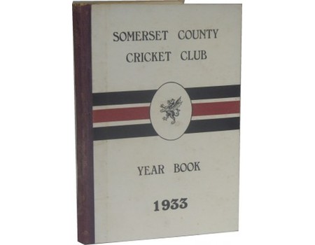 SOMERSET COUNTY CRICKET CLUB YEARBOOK 1933