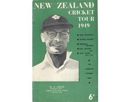 NEW ZEALAND CRICKET TOUR 1949 BROCHURE