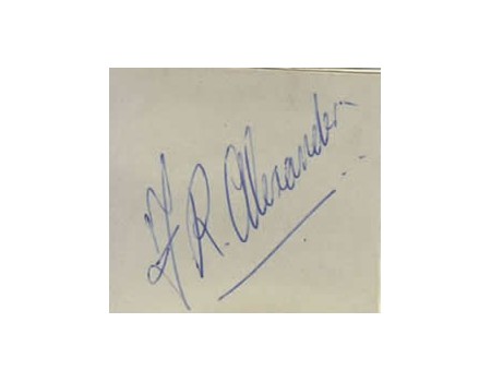 FRED ALEXANDER CRICKET AUTOGRAPH