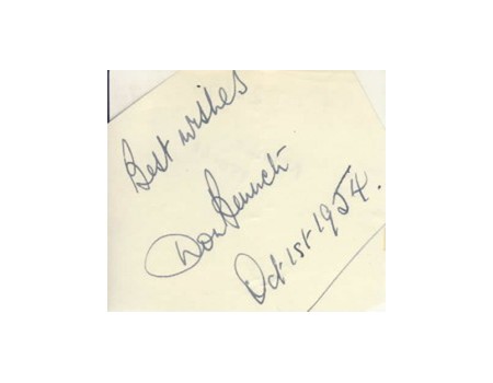 DON BENNETT CRICKET AUTOGRAPH