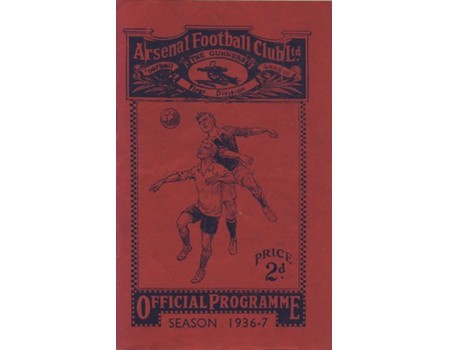 ARSENAL V BIRMINGHAM CITY 1936/37 FOOTBALL PROGRAMME