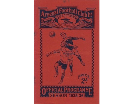 ARSENAL V SHEFFIELD WEDNESDAY 1935/36 FOOTBALL PROGRAMME