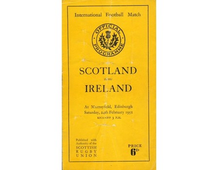 SCOTLAND V IRELAND 1951