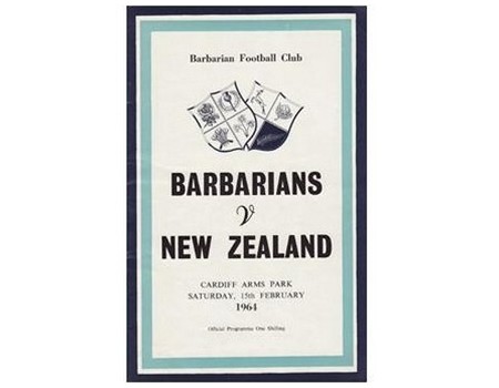 BARBARIANS V NEW ZEALAND 1964 RUGBY PROGRAMME