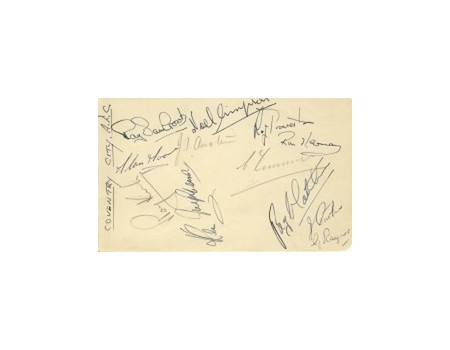 COVENTRY CITY 1956 SIGNED ALBUM PAGE
