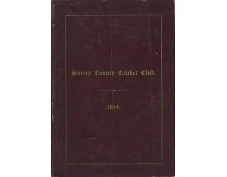 SURREY COUNTY CRICKET CLUB 1914 [HANDBOOK]