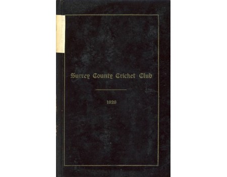 SURREY COUNTY CRICKET CLUB 1928 [HANDBOOK]