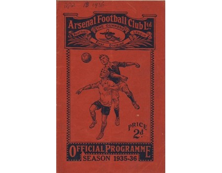 ARSENAL V ASTON VILLA 1935-36 FOOTBALL PROGRAMME