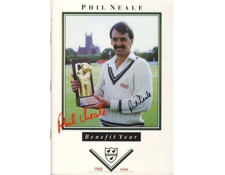 PHIL NEALE (WORCESTERSHIRE) SIGNED CRICKET BENEFIT BROCHURE