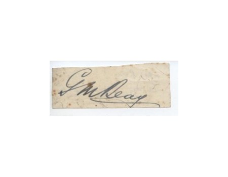 GILLY REAY CRICKET AUTOGRAPH