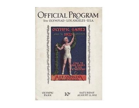 LOS ANGELES OLYMPICS 1932 - 13TH AUGUST OFFICIAL PROGRAM