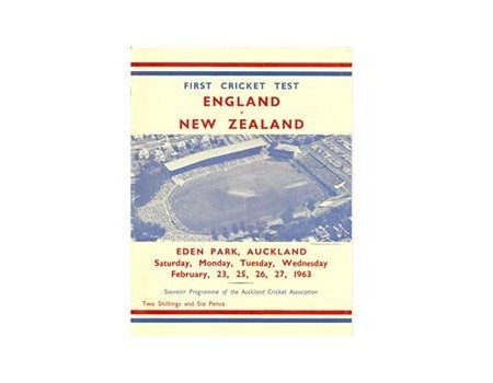 NEW ZEALAND V ENGLAND 1963 (EDEN PARK) CRICKET PROGRAMME