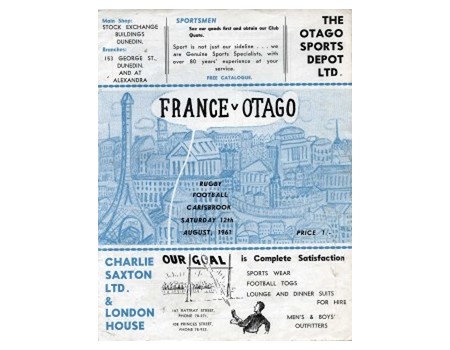 OTAGO V FRANCE 1961