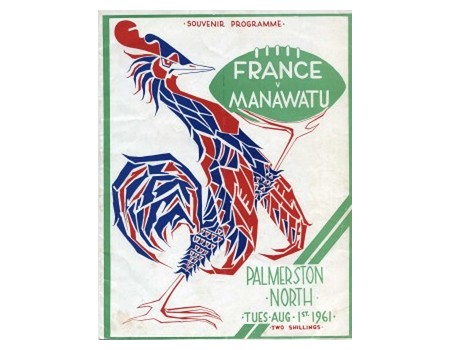 MANAWATU V FRANCE 1961 RUGBY PROGRAMME