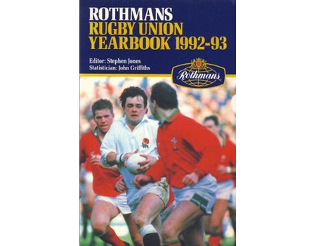 ROTHMANS RUGBY YEARBOOK 1992-93