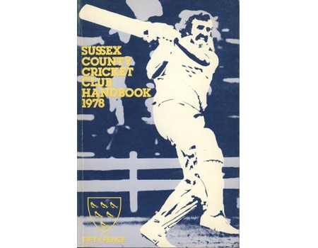 SUSSEX COUNTY CRICKET CLUB HANDBOOK 1978