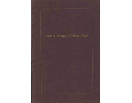 SURREY COUNTY CRICKET CLUB HANDBOOK FOR 1956
