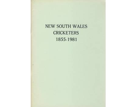 NEW SOUTH WALES CRICKETERS 1855-1981