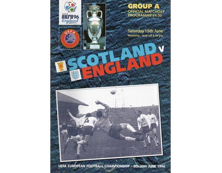 SCOTLAND V ENGLAND 1996 (EURO 96 GROUP A) FOOTBALL PROGRAMME