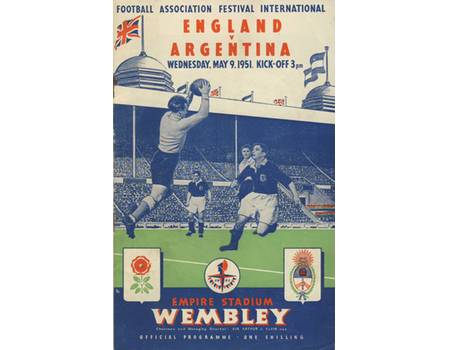 ENGLAND V ARGENTINA 1951 FOOTBALL PROGRAMME