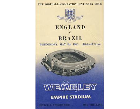 ENGLAND V BRAZIL 1963 FOOTBALL PROGRAMME