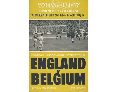 ENGLAND V BELGIUM 1964 FOOTBALL PROGRAMME