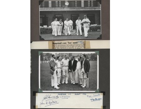 HAMPSTEAD CRICKET CLUB 1954 PHOTOGRAPHS