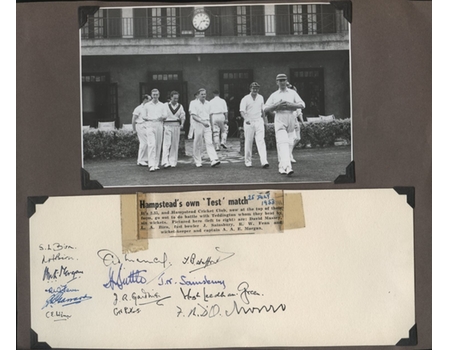 HAMPSTEAD CRICKET CLUB 1954 PHOTOGRAPHS