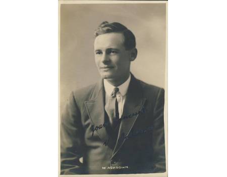 WILL ASHDOWN (KENT) SIGNED CRICKET POSTCARD
