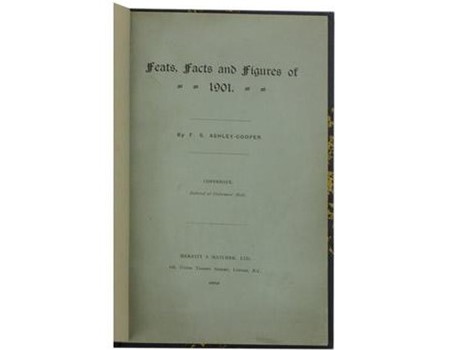 FEATS, FACTS AND FIGURES OF 1901