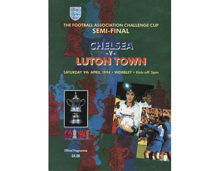 CHELSEA V LUTON TOWN 1994 (F.A. CUP SEMI-FINAL) FOOTBALL PROGRAMME