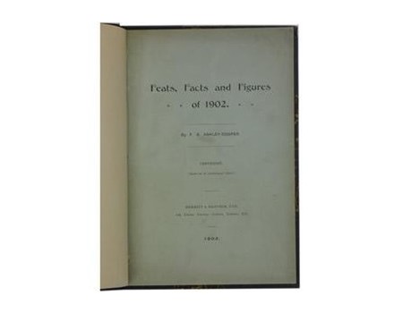FEATS, FACTS AND FIGURES OF 1902