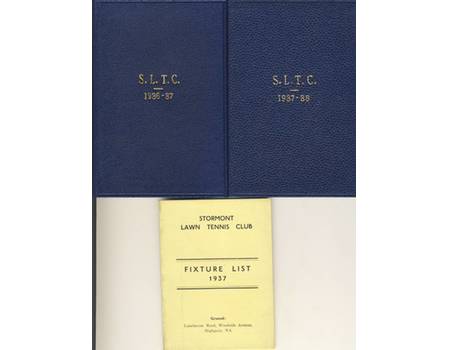 STORMONT LAWN TENNIS CLUB HANDBOOKS 1930S
