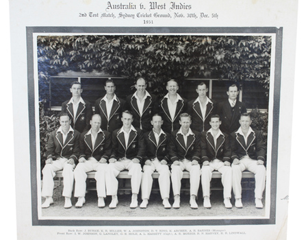 AUSTRALIA (V WEST INDIES) 1951-52 CRICKET PHOTOGRAPH