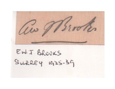 EDWARD BROOKS (SURREY) CRICKET AUTOGRAPH