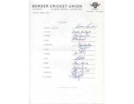 BOLAND (V BORDER) 1983