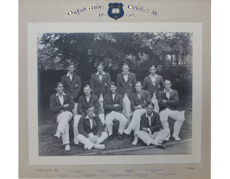 OXFORD UNIVERSITY 1930 CRICKET PHOTOGRAPH