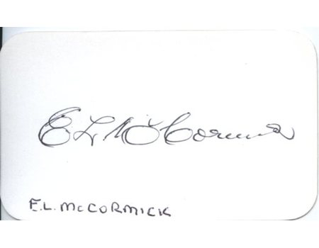 ERNIE MCCORMICK (AUSTRALIA) CRICKET AUTOGRAPH